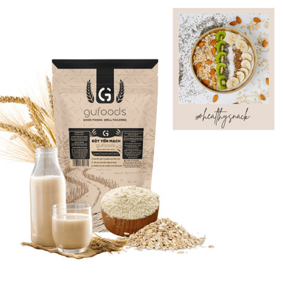Bột ngũ cốc ăn liền GUfoods - Chín sẵn, Uống liền, Tiện lợi, Healthy, Eat clean (túi zip 500g)