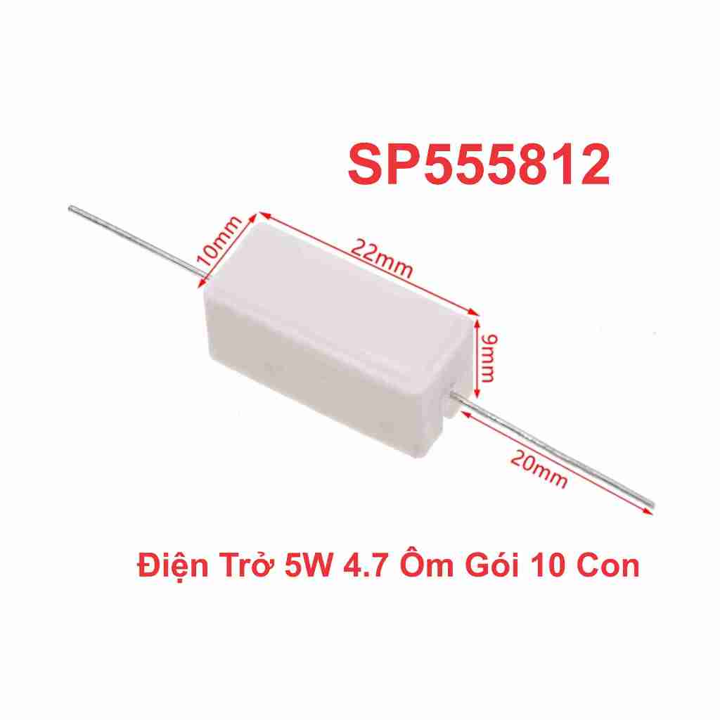 Điện Trở 5W 4.7 Ôm Gói 10 Con