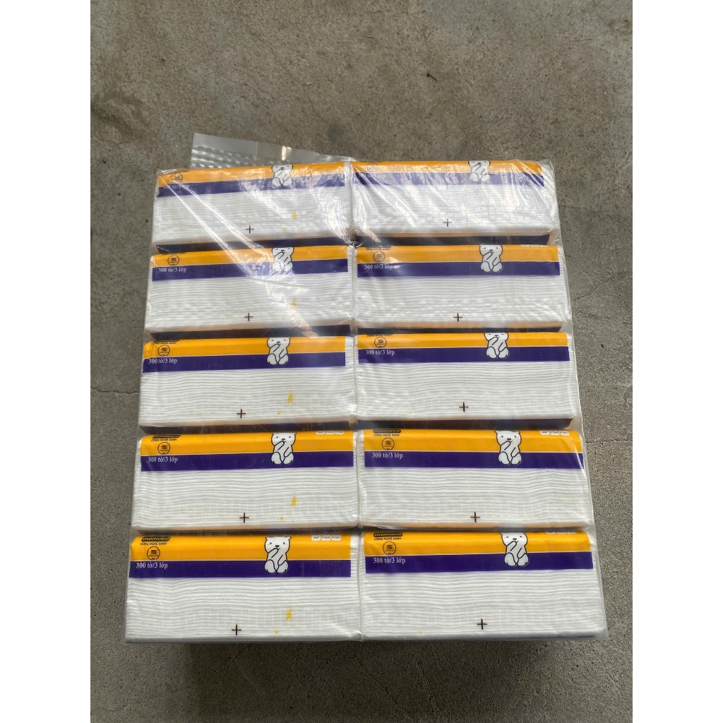 COMBO 10 GÓI KHĂN GIẤY RÚT MOMOCO HOÀNG LONG 300 TỜ 3 LỚP – CÔNG NGHỆ XANH