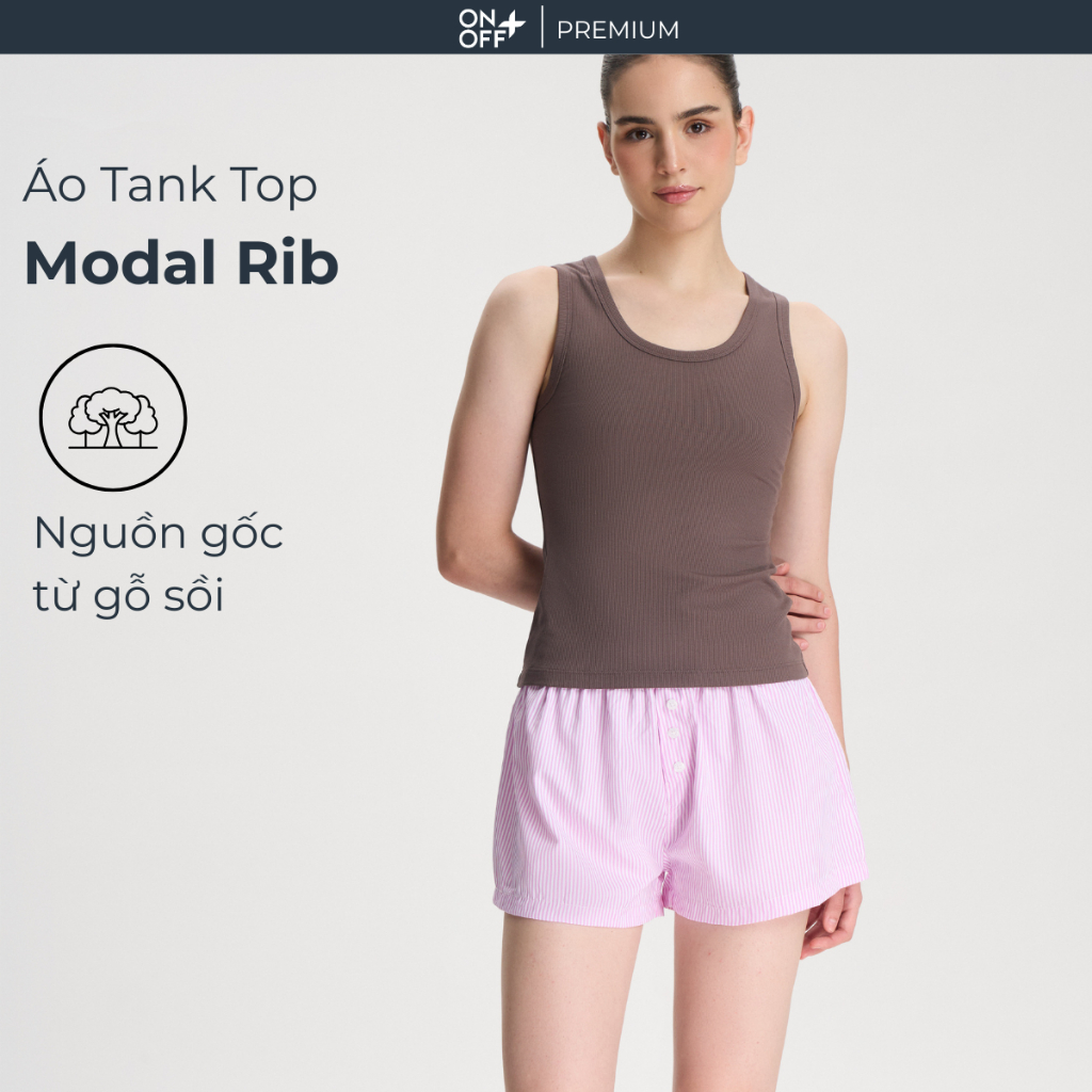 ÁoTank Top nữ Modal RIB mềm nhẹ mát ONOFF - 16TA26S647