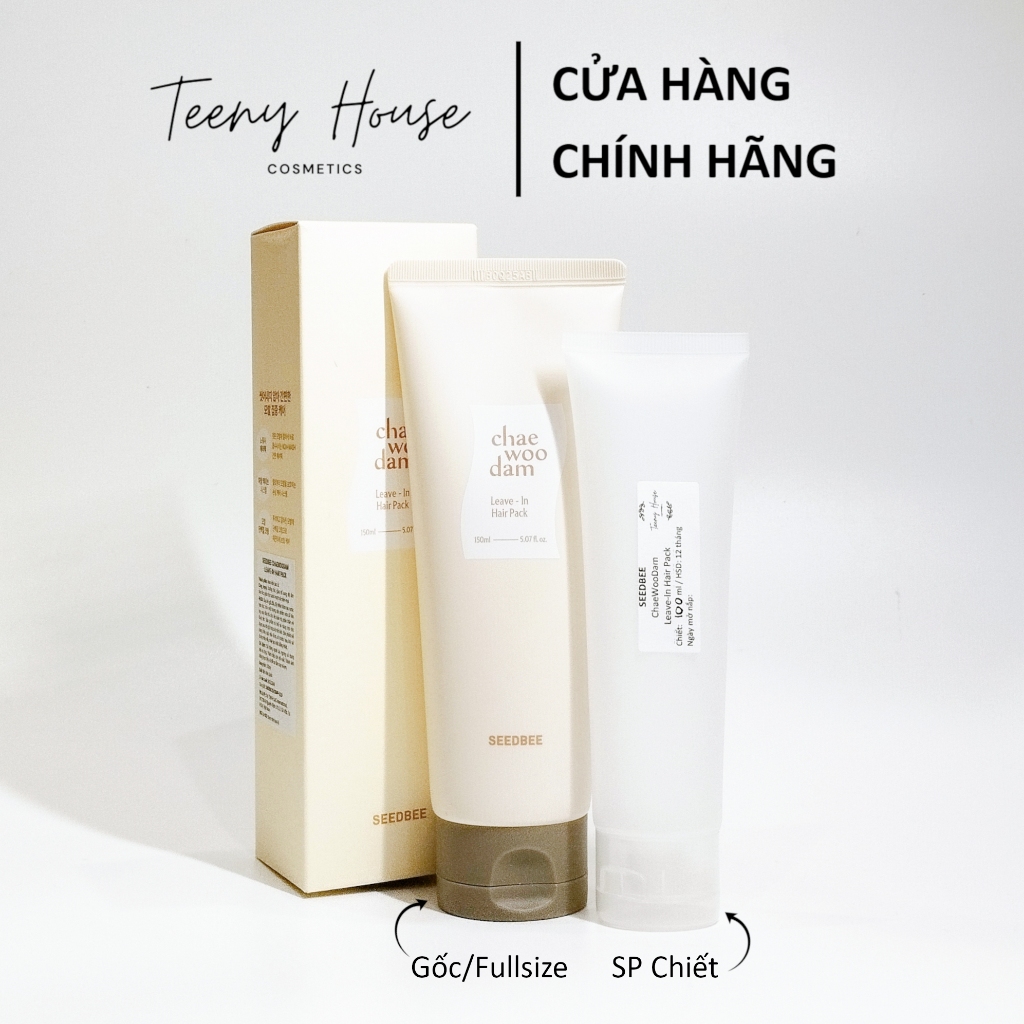 [Chiết-Gốc] Mặt nạ dưỡng tóc chống nhiệt SEEDBEE Chaewoodam Leave-In Hair Pack bảo vệ tóc khỏi máy s