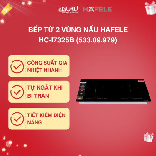( MIỄN PHÍ LẮP ĐẶT ) Bếp từ 2 vùng nấu Hafele HC-I7325B 533.09.979 - Bảo Hành Chính Hãng