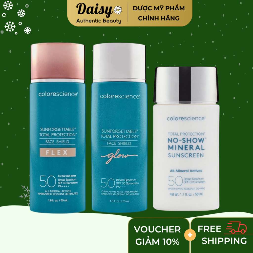 [Công ty] Kem chống nắng trang điểm Colorescience FLEX, Glow, NoShow | Daisy Authentic