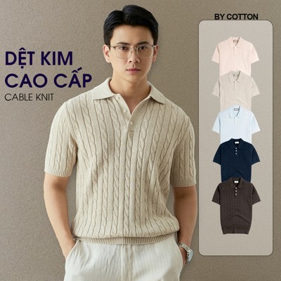 [ NEW ARRIVAL ] Áo Polo Dệt Kim Cable Knit Multi Color - BY COTTON