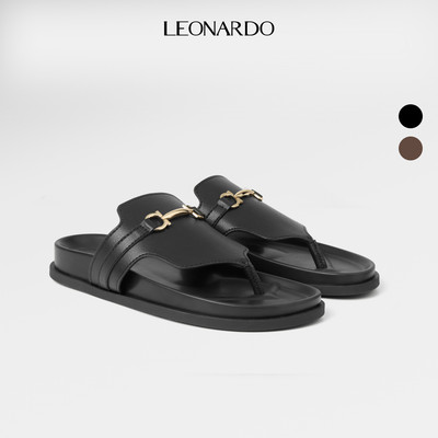Dép Da Leonardo Da Microfiber Michael Cao Cấp Đế Cao Su Bền Bỉ