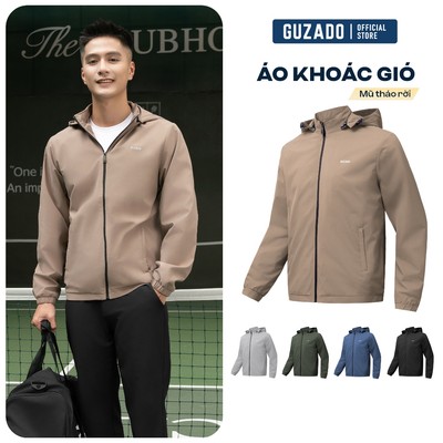 Áo Khoác Gió Nam GUZADO Cao Cấp, Giữ Ấm Tốt, Form Regular Fit Thoải Mái  Năng Động GAG15-GCKG25W001