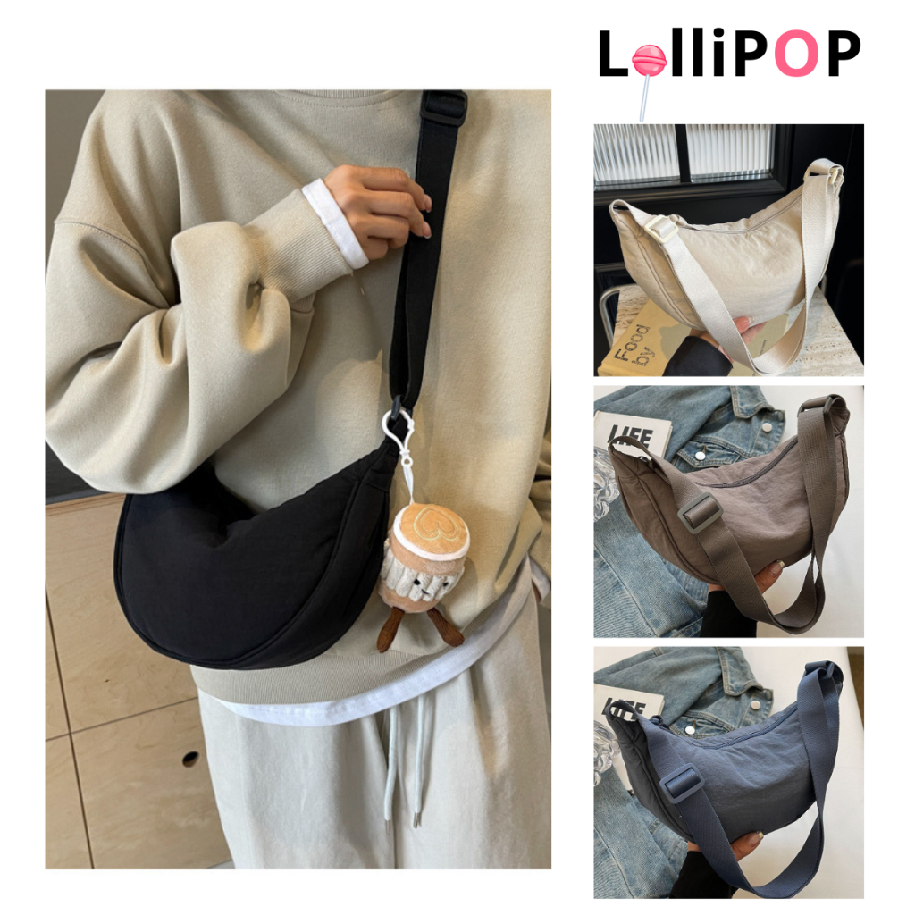 Túi Bánh Bao Bán Nguyệt Mini Đeo Chéo LOLLIPOP BAGS Túi Bao Tử Vải Đeo Vai Nam Nữ Uni Chống Nước Thờ