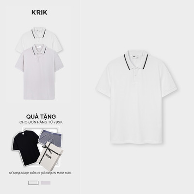 Áo Polo Nam KRIK Form Regular Chất Liệu Thoáng Khí Thiết Kế Thể Thao Thanh Lịch PL2283