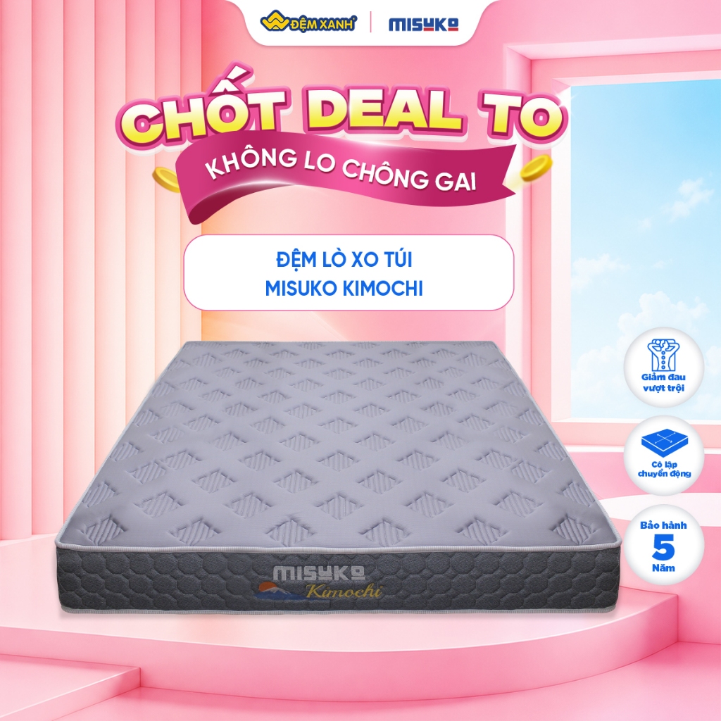 Mới Đệm lò xo túi Nhật Bản Misuko Kimochi dày 25cm