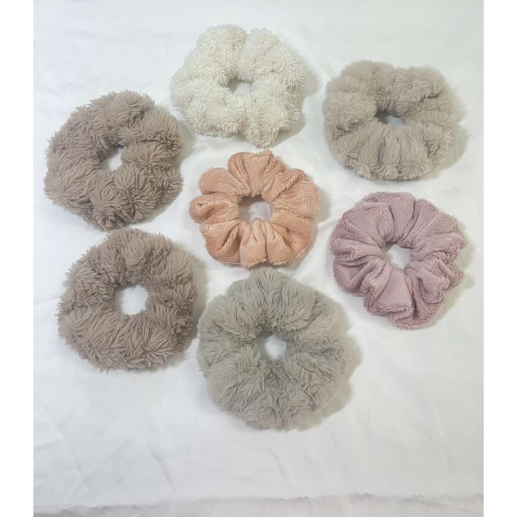 Cột tóc scrunchies vải lông size to