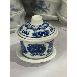 bát sâm, chén nước thờ men lam