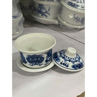 bát sâm, chén nước thờ men lam