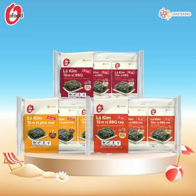 LÁ KIM TẨM VỊ O'FOOD BBQ/ BBQ CAY/ PHÔ MAI 5G - NGON, GIÒN THƠM NGON