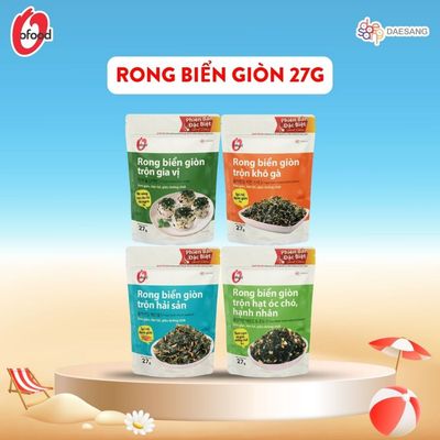 [O'FOOD VN] RONG BIỂN GIÒN TRỘN GIA VỊ O'FOOD 27G – RONG BIỂN ĂN VẶT, ĂN LIỀN, TRỘN CƠM, NHIỀU VỊ KHÔ GÀ, HẢI SẢN, ÓC CH