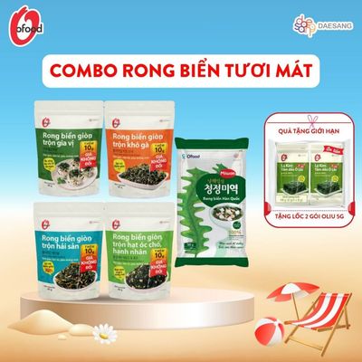 [O'FOOD VN] COMBO RONG BIỂN TƯƠI MÁT O'FOOD – RONG BIỂN ĂN LIỀN, GIÒN THƠM, TIỆN LỢI | TẶNG 1 LỐC RONG BIỂN 2 VỊ OLIU