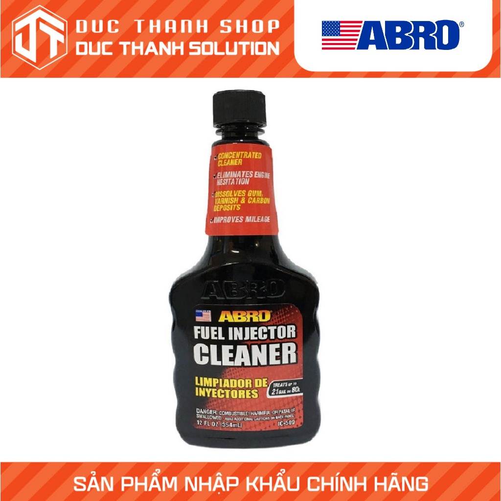 PHỤ GIA SÚC BÉC XĂNG/DẦU CAO CẤP ABRO FUEL INJECTOR CLEANER IC-509 354ML / DIESEL INJECTOR CLEANER D