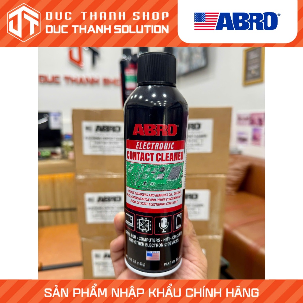 Dung Dịch Vệ Sinh Tiếp Điểm, Bo Mạch Điện Tử ABRO EC-533 Electronic Contact Cleaner