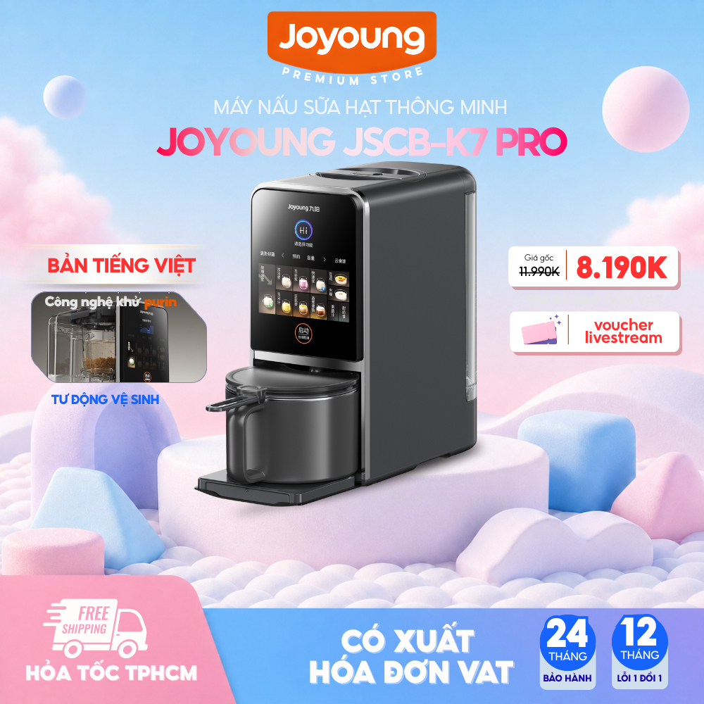 Máy nấu sữa hạt khử purin làm sạch tự động JOYOUNG JSCB-K7 PRO - BH 2 năm