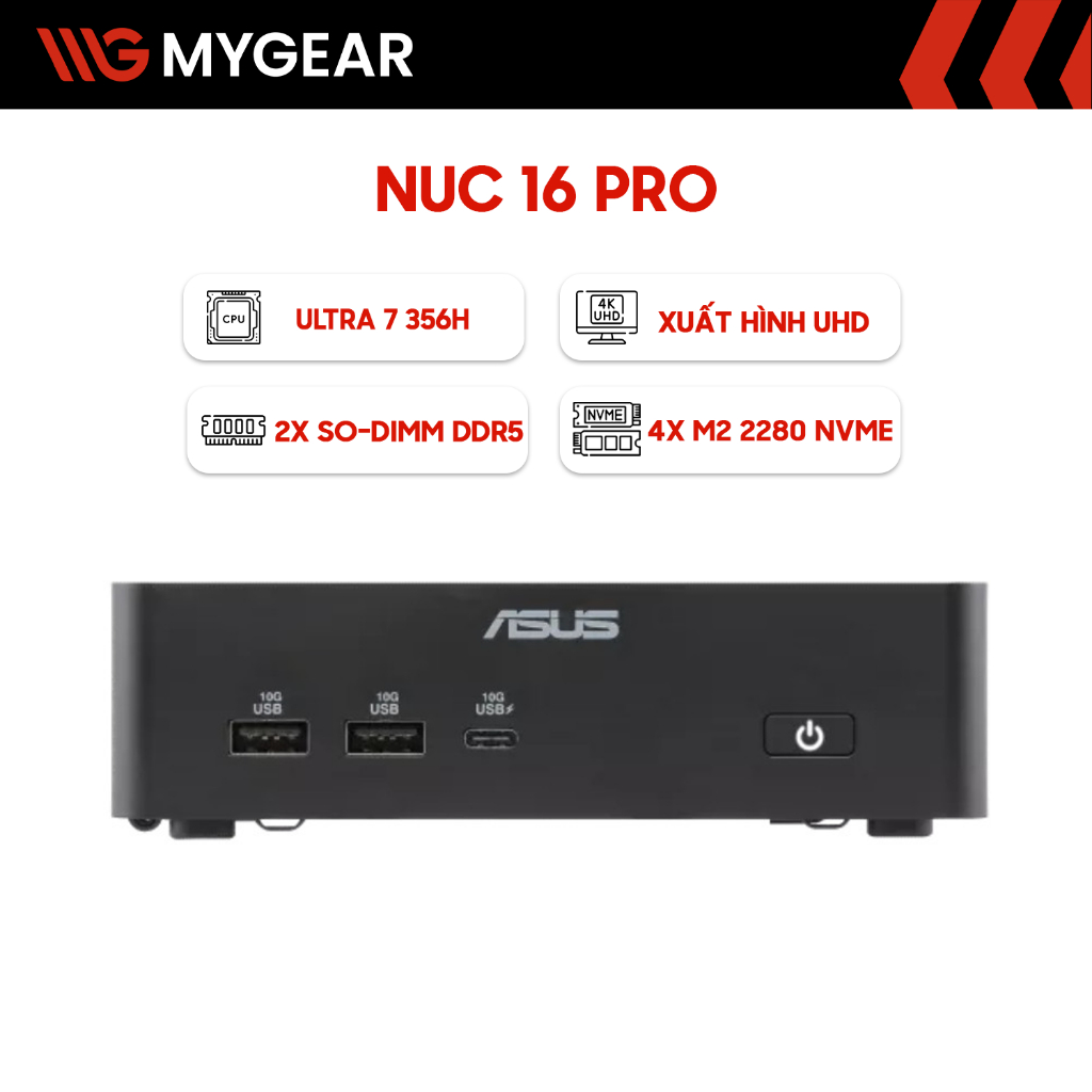 Mini PC ASUS NUC 16 Pro RNUC16GDKU760000 Intel Core Ultra 7 356H