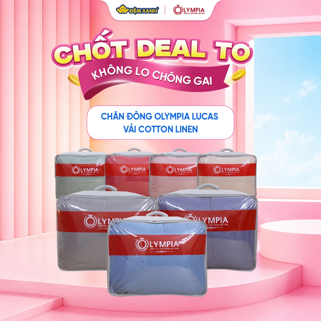 Chăn đông Olympia Lucas vải cotton Linen