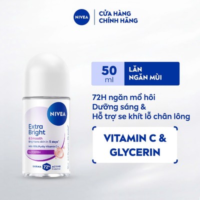 Lăn Ngăn Mùi Nữ NIVEA | Dưỡng Sáng Da, Giảm Thâm, Ngọc Trai, B&W 50ml / Lăn Khử Mùi Nữ - 81644