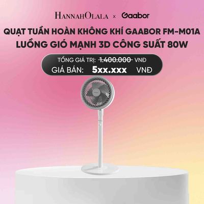 Hannah Olala x Gaabor Quạt tuần hoàn không khí FM-M01A luồng gió luồng gió mạnh công suất 80W