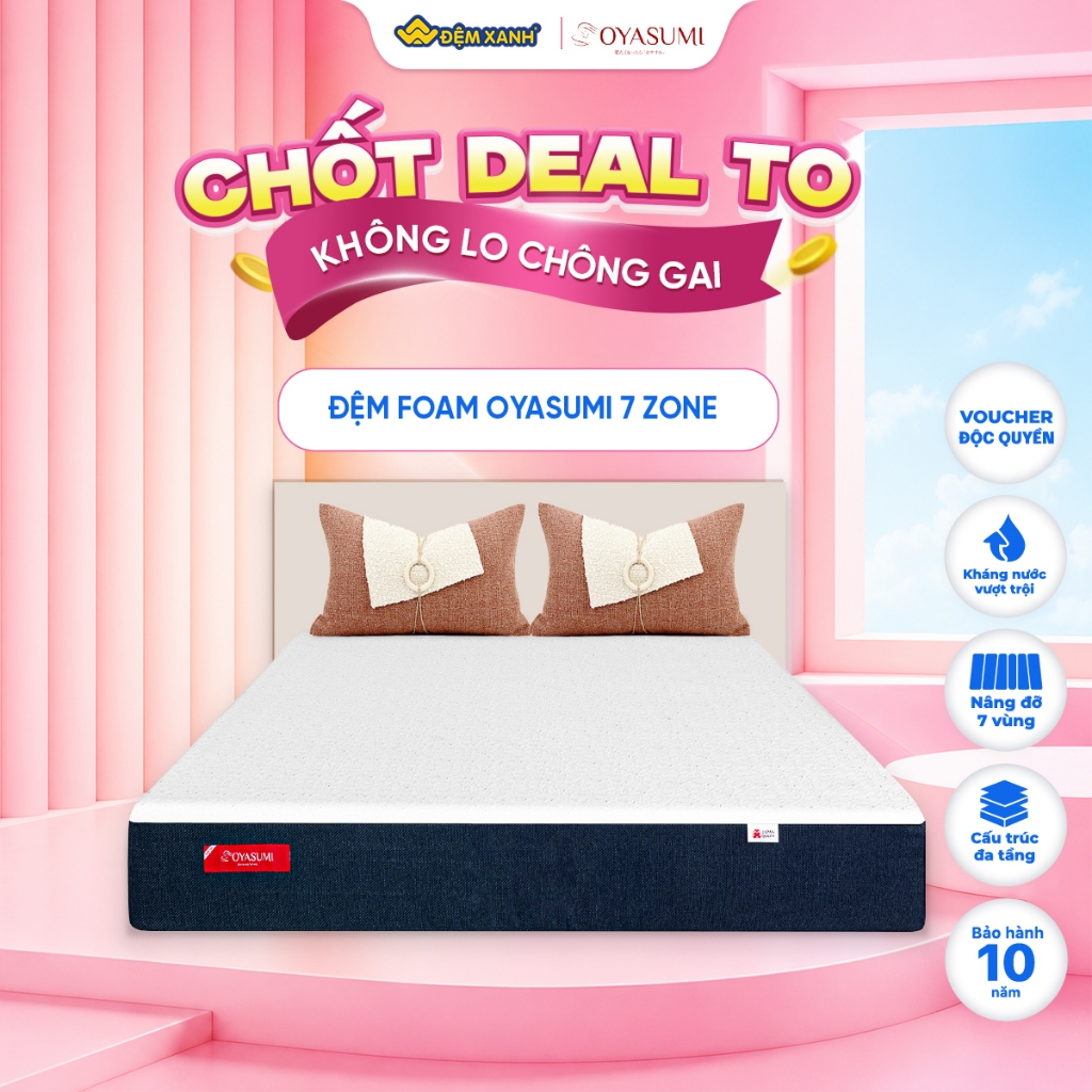 Đệm Foam Nhật Bản Oyasumi 7 Zone