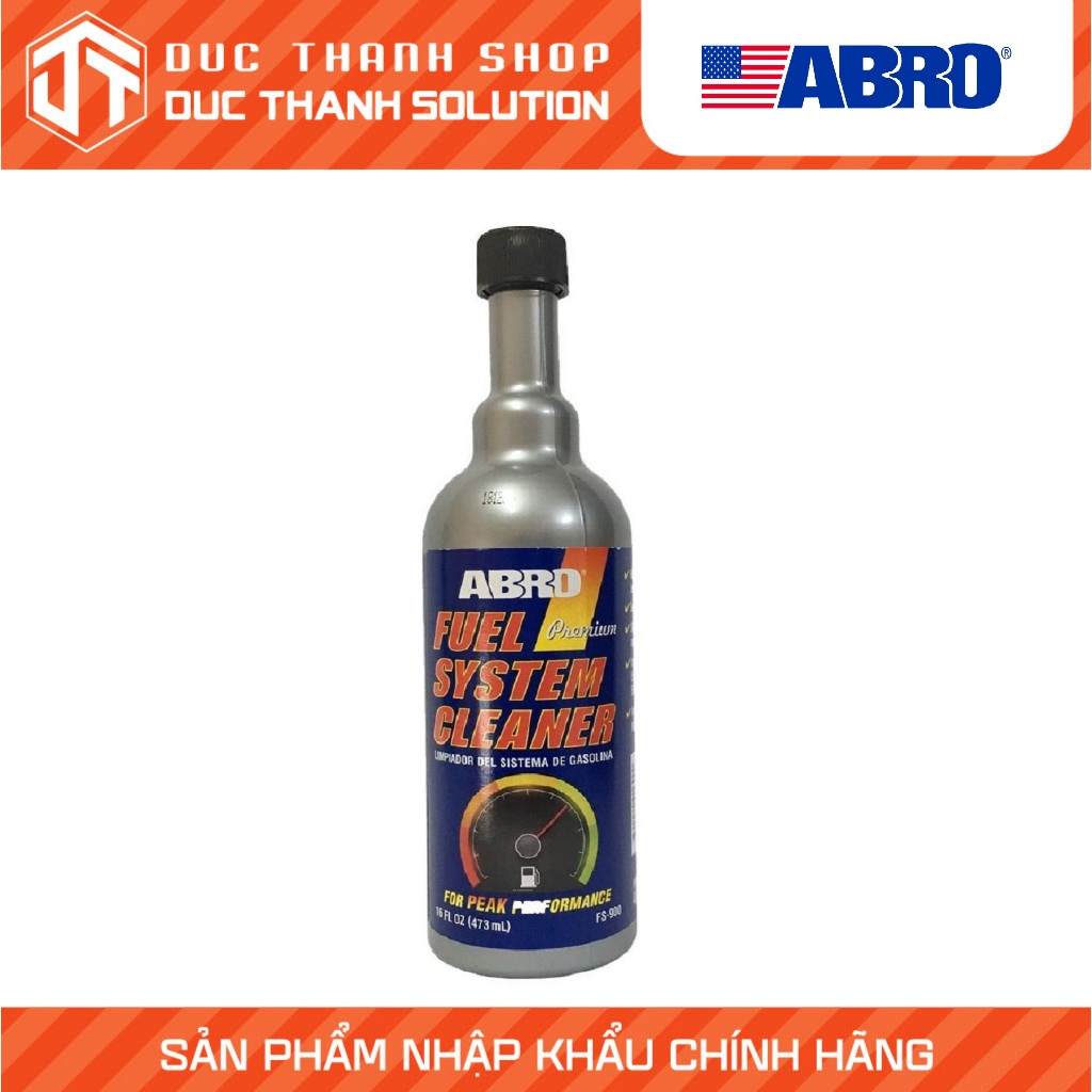 PHỤ GIA SÚC BÉC XĂNG / DẦU PREMIUM ABRO FUEL SYSTEM CLEANER FS-900 473ML / DIESEL SYSTEM CLEANER