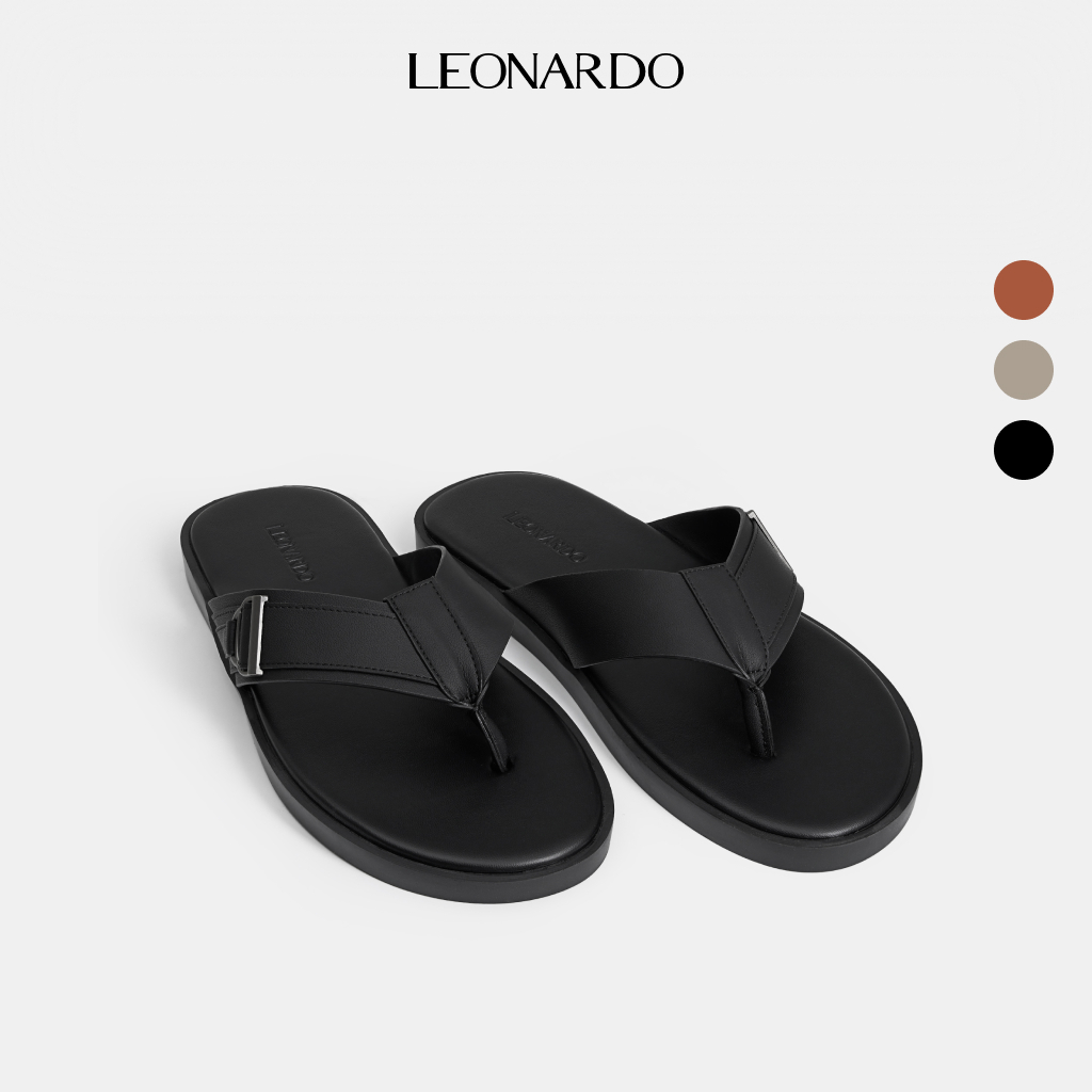 Dép Da Nam Nate Chất Liệu Microfiber Thương Hiệu LEONARDO