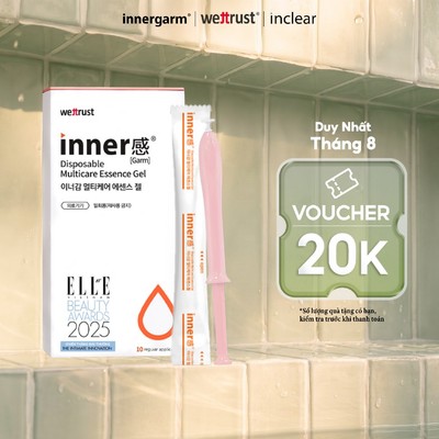 [3 trong 1] Bút Gel Phụ Khoa Innergarm màu Cam, Làm Sạch, Giảm Khô Ngứa và Giảm Mùi