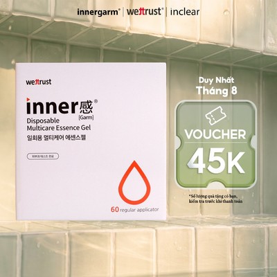 [HỘP LỚN 60 Ống] Bút Gel Phụ Khoa Innergarm màu Cam, Làm Sạch, Giảm Khô Ngứa và Giảm Mùi - HỘP 60 ỐNG