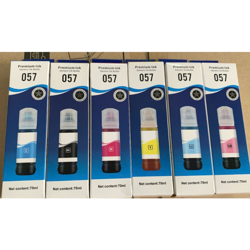 Mực Refill-Epson 057 bộ =6 màu máy in Epson L8050/ 18050 hàng nhập khẩu