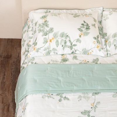 [Everon] Bộ ga chun chần cao cấp họa tiết In hiện đại sang trọng (1 ga chun chần+2 vỏ gối - BST2027 Những Mảnh Êm)