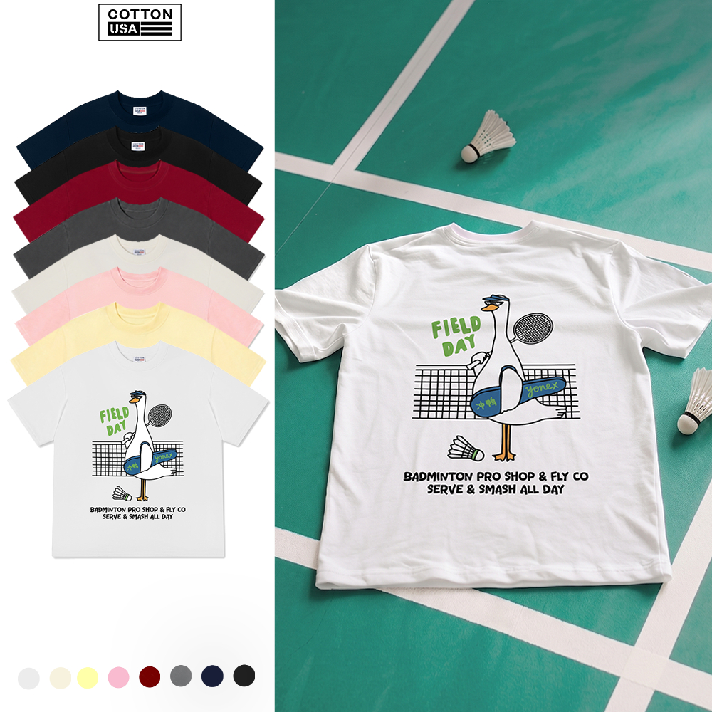 Áo Thun Relaxed Fit CottonUSA Vietnam "Badminton Field Day" - PT0140PT