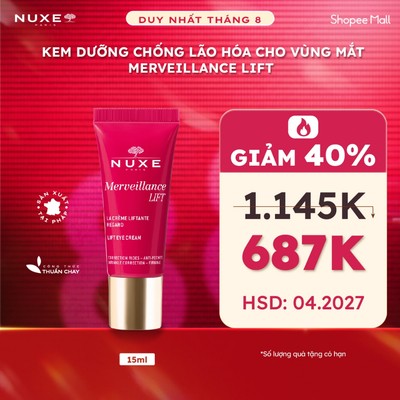 [LOW DATE] Kem dưỡng nâng cơ và chống lão hóa chuyên sâu cho vùng mắt NUXE Merveillance LIFT Lift Eye Cream 15ml