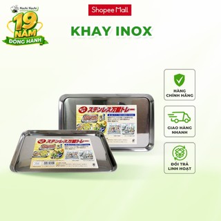 Combo 2 Khay inox đựng thực phẩm, thức ăn Tis 16x26cm -  Hachi Hachi Japan Shop