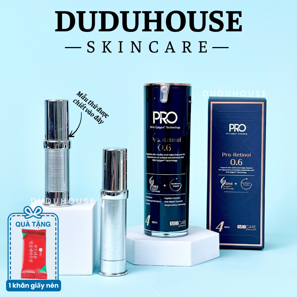 [HÀNG CÔNG TY] Kem Dưỡng MD CARE PRO-RETINOL 0.6% - 1% Làm Sáng Và Cải Thiện Nếp Nhăn Duduhouse