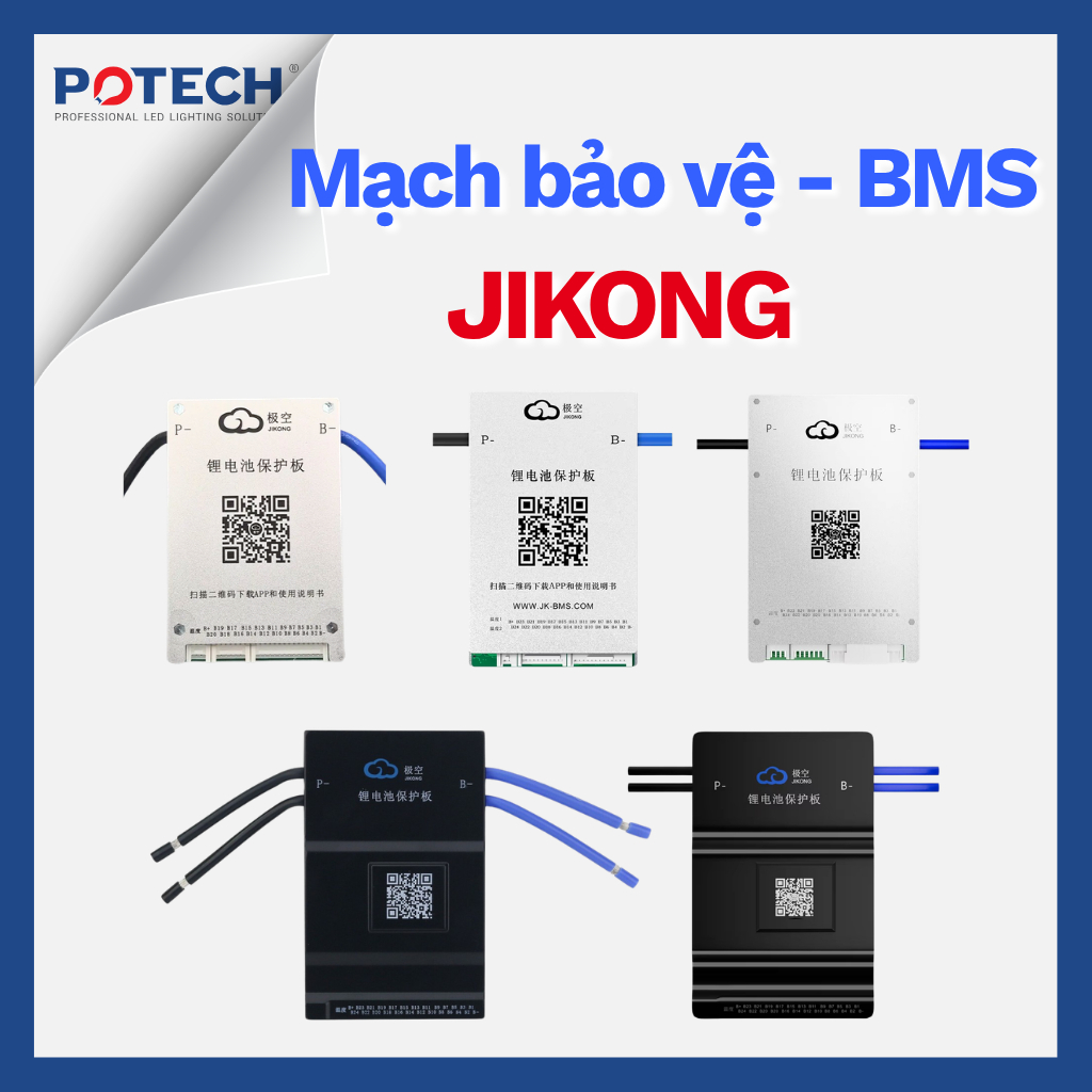 MẠCH BẢO VỆ CÂN BẰNG BMS JK JIKONG ACTIVE BALANCING 8S 16S 17S 20S 24S | 60A 100A 150A 200A | Blueto