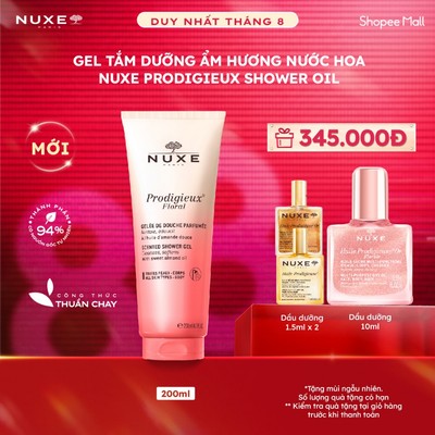 Gel Tắm Dưỡng Ẩm Hương Nước Hoa Tươi Trẻ Nuxe Prodigieux® Floral Scented Shower Gel 200ML