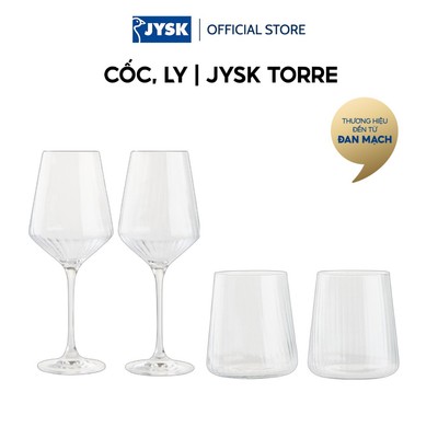 Cốc & Ly | JYSK TORRE | thủy tinh | trong suốt | nhiều kích thước | bộ 2 chiếc