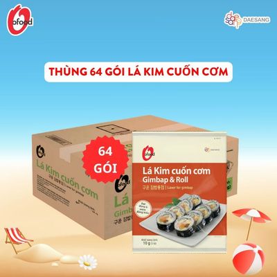 [O'FOOD VN] [THÙNG 64 GÓI] RONG BIỂN LÁ KIM CUỐN CƠM HÀN QUỐC O'FOOD 10G – LÀM KIMBAP, SUSHI, TIỆN LỢI