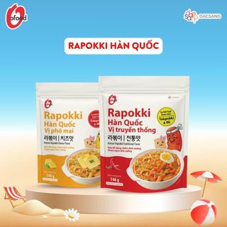 [O'FOOD VN] RAPOKKI HÀN QUỐC O'FOOD 146G – KẾT HỢP BÁNH GẠO TOKBOKKI VÀ MÌ RAMEN, TIỆN LỢI