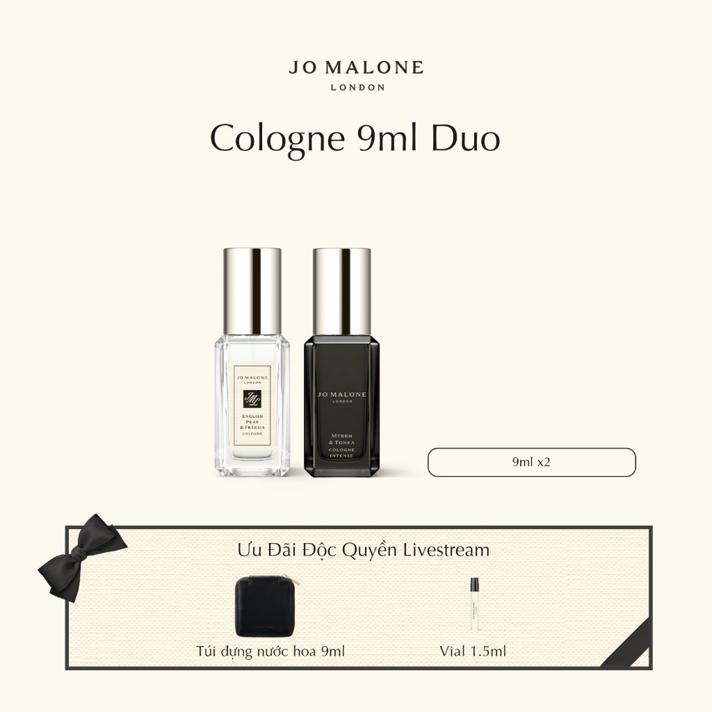 [Livestream] Combo 2 Nước Hoa Jo Malone London: Classic Cologne 9ml + Cologne Intense 9ml