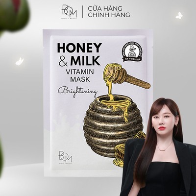 Mặt Nạ Làm Sáng Da B.O.M Honey & Milk Brightening Vitamin Mask 25g
