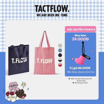 Túi vải TACTFLOW Daily tote bag small TFF100 100% cotton kích thước 24*30 cm - Nhiều màu