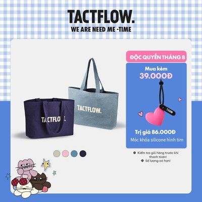 Túi vải TACTFLOW Daily tote bag large TFF110 100% Cottlon kích thước 47*13*36cm - Nhiều màu