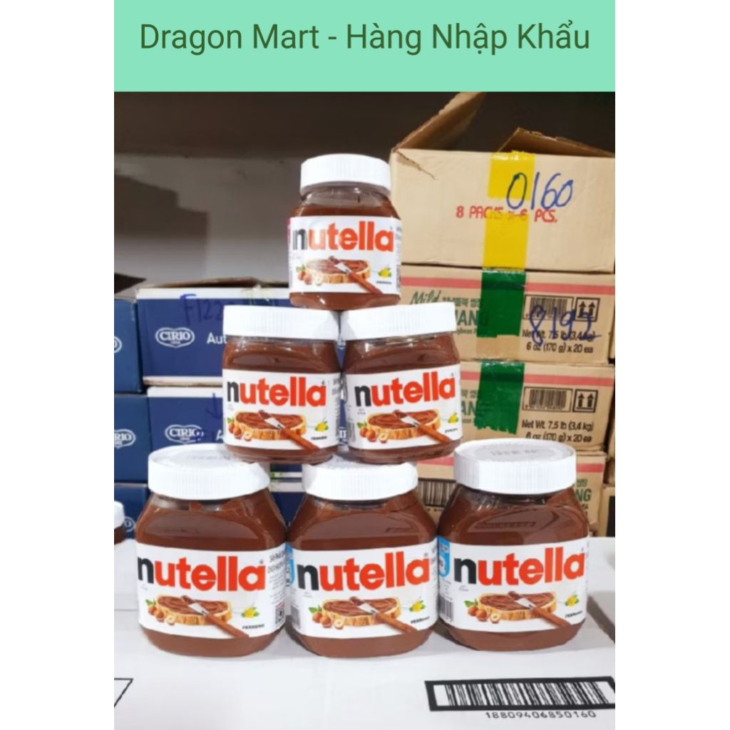 Bơ Hạt Phỉ NUTELLA Phết Cacao Hũ Nhựa 200g, 350g, 680g