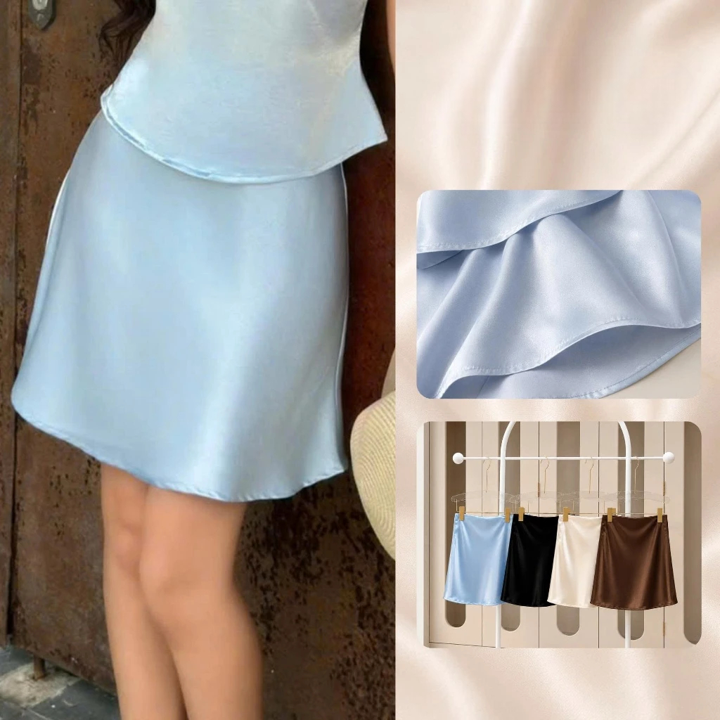 [Peinn] Chân váy đuôi cá, Chân váy lụa cạp trễ, Set đi biển | MELLA STORE