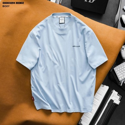 [FORM BOXY RỘNG] Áo thun nam HEBOZ club boxy 4M cotton dày dặn thoáng khí - 00003294
