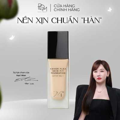 Kem Nền Lâu Trôi Che Khuyết Điểm B.O.M Cover Flex Skin Fit Foundation 30ml, Kem Nền Mỏng Mịn, Dưỡng Ẩm, Lâu Trôi 24H